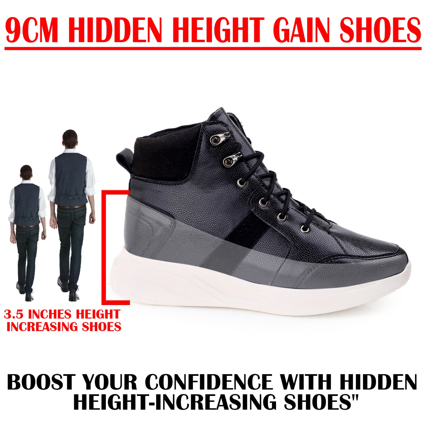 Men's 3.5 Inches (9 CM) Hidden Height Increasing Shoes