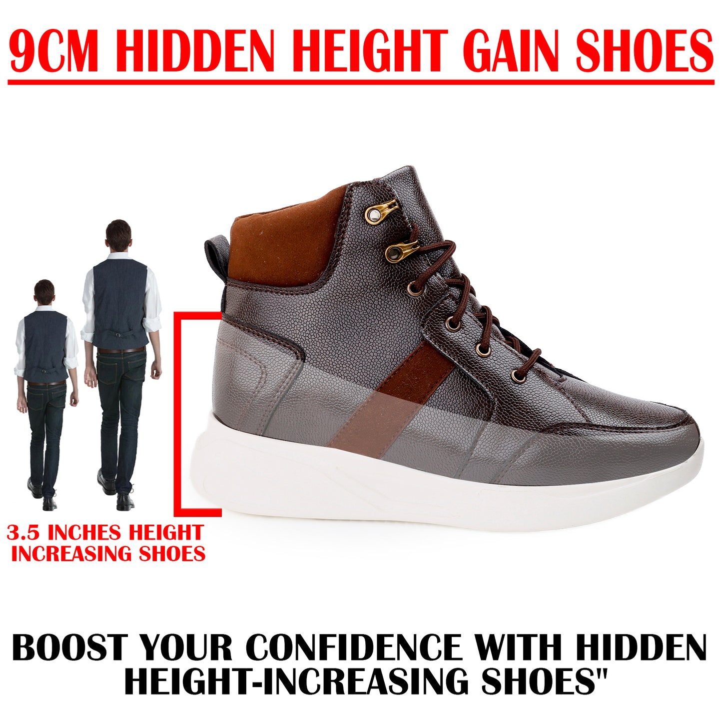 Men's 3.5 Inches (9 CM) Hidden Height Increasing Shoes