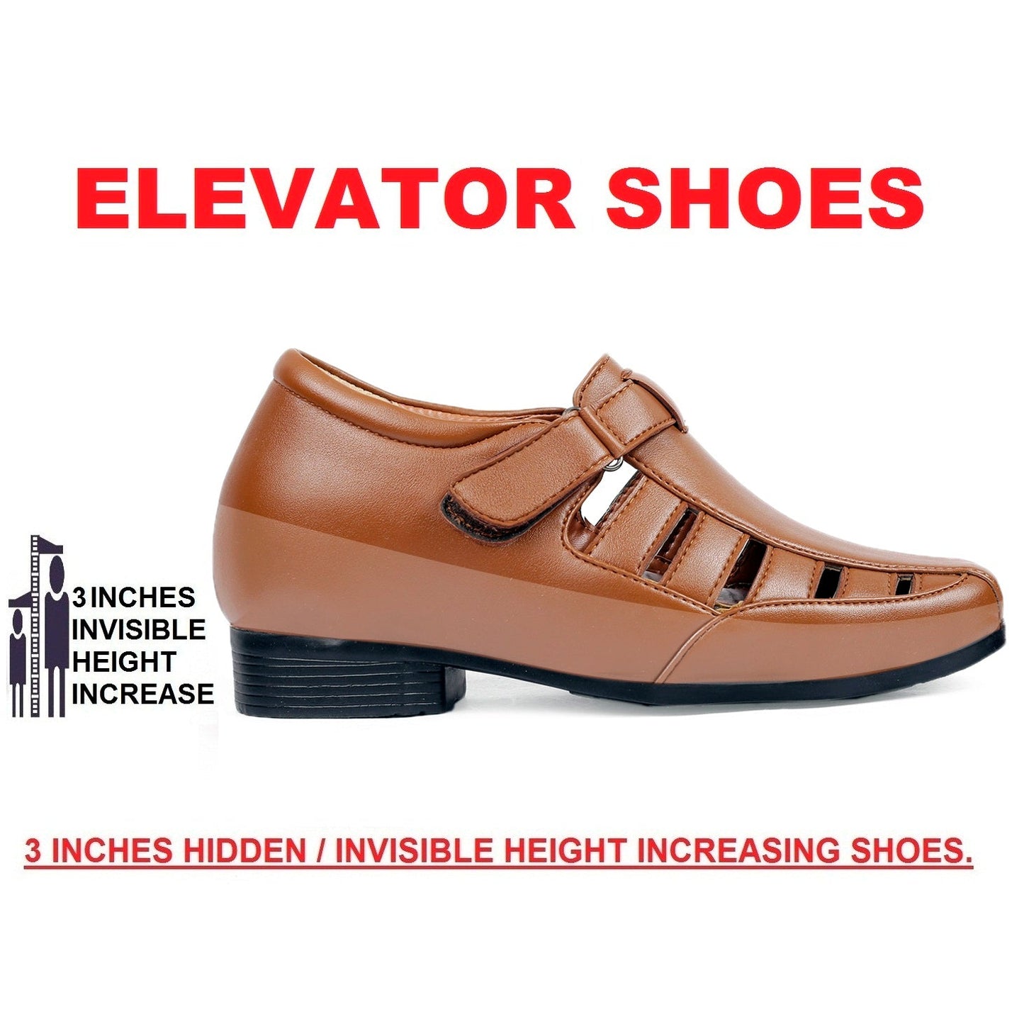 Bxxy's 3 Inch Hidden Height Increasing New Launch Sandals for Men