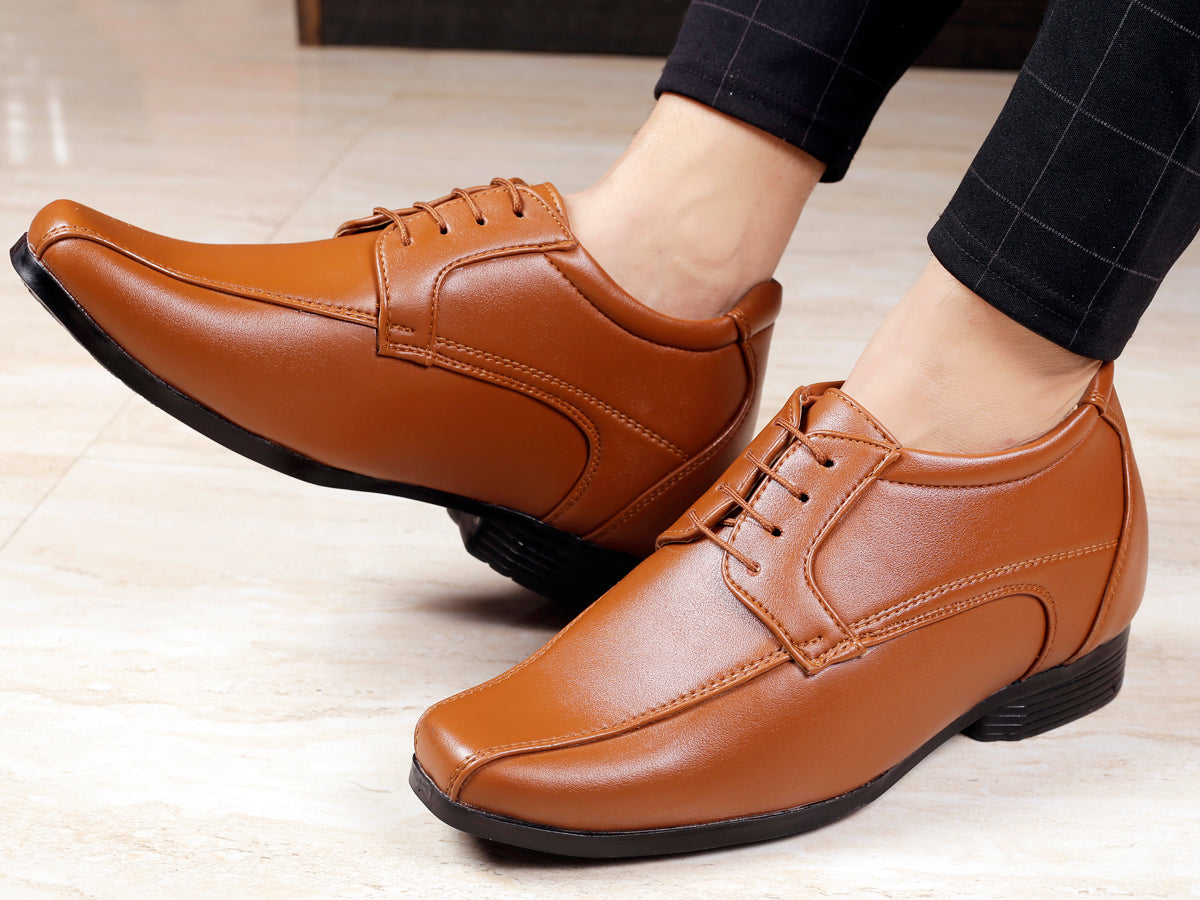 Men's Vegan Leather Lace-up Wedding Wear Shoes