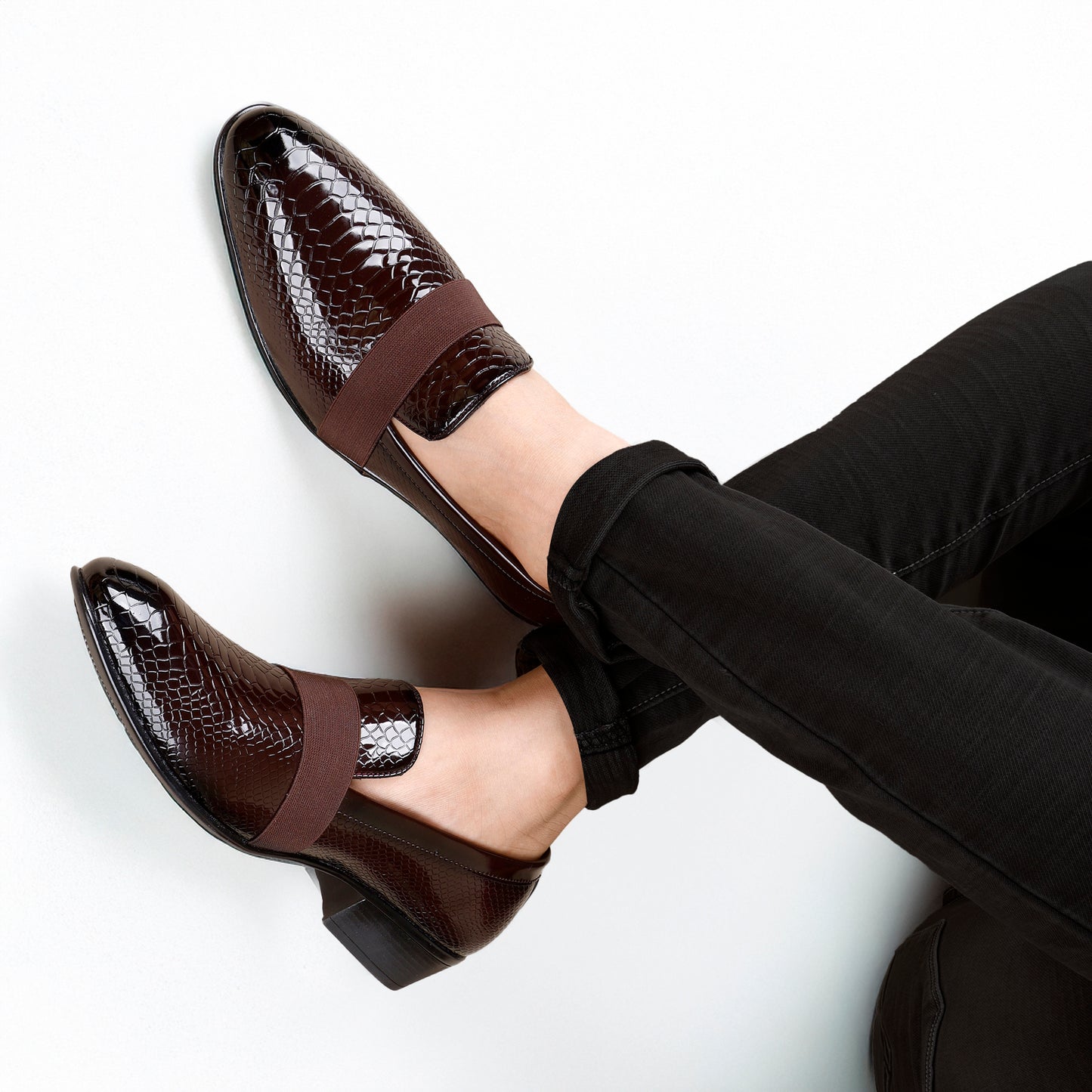 "Stylish Men’s Dress Loafers – Patent Finish