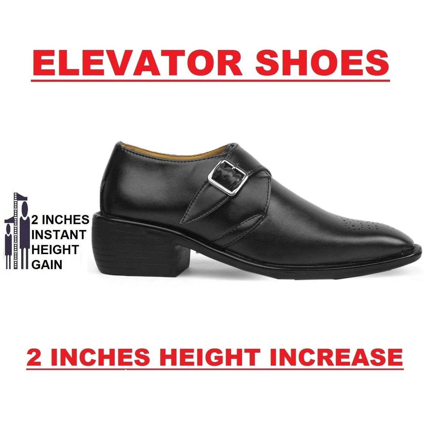 Bxxy's Height Increasing Monk Formal Slip-on Shoes