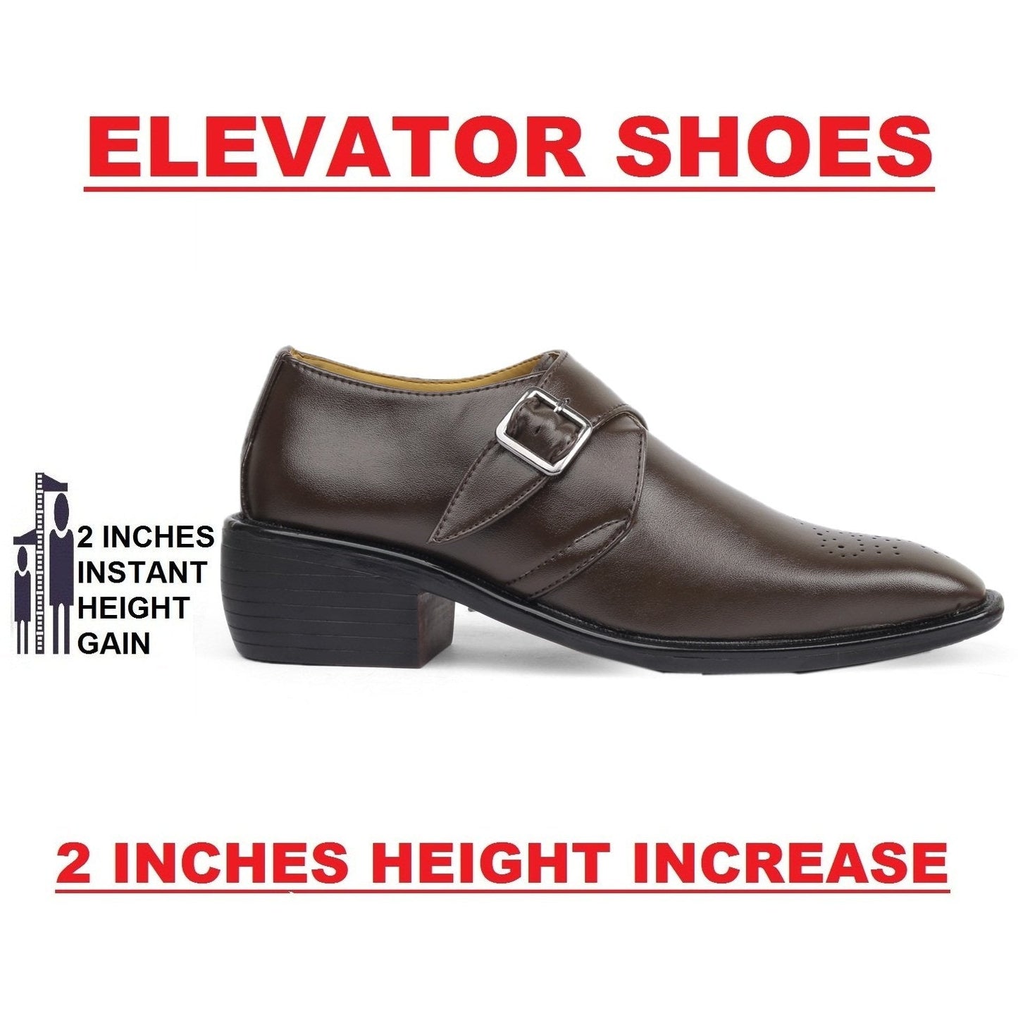 Bxxy's Height Increasing Monk Formal Slip-on Shoes