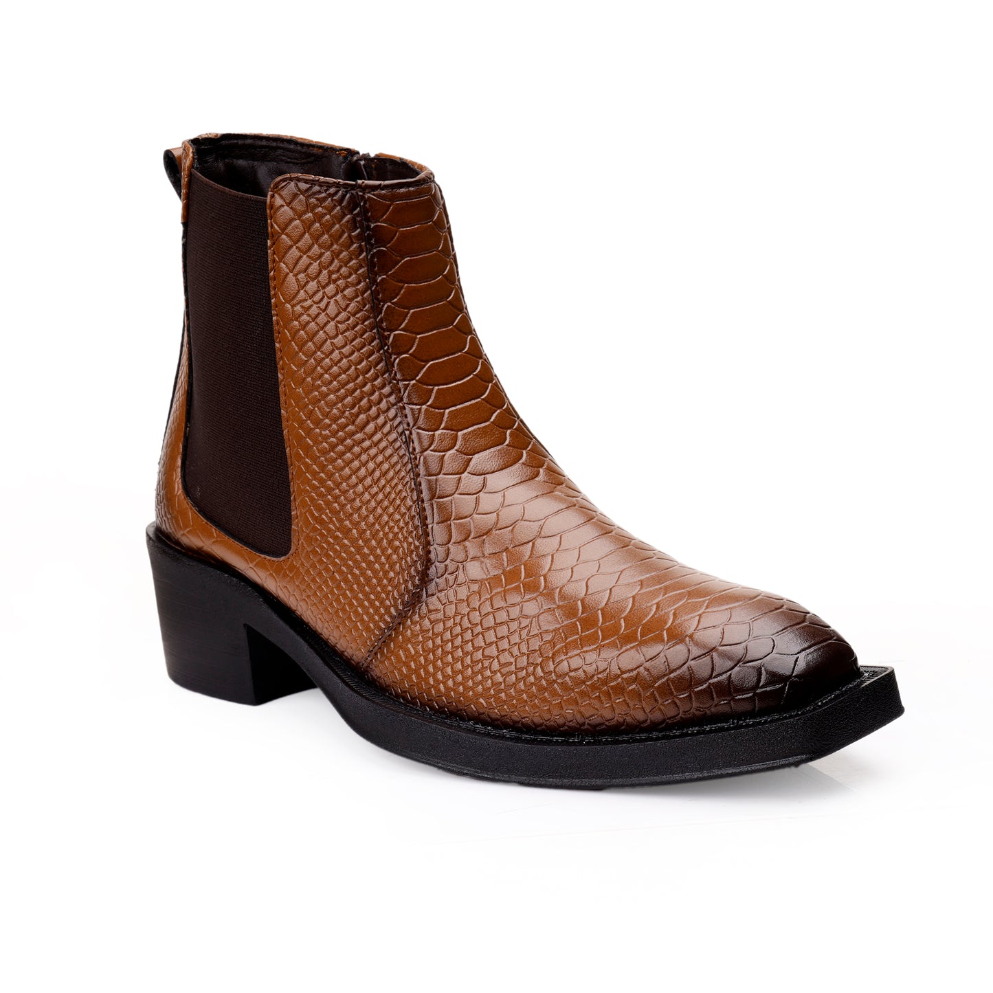 Men’s Stylish 2-Inch Height Boosting Ankle Boots