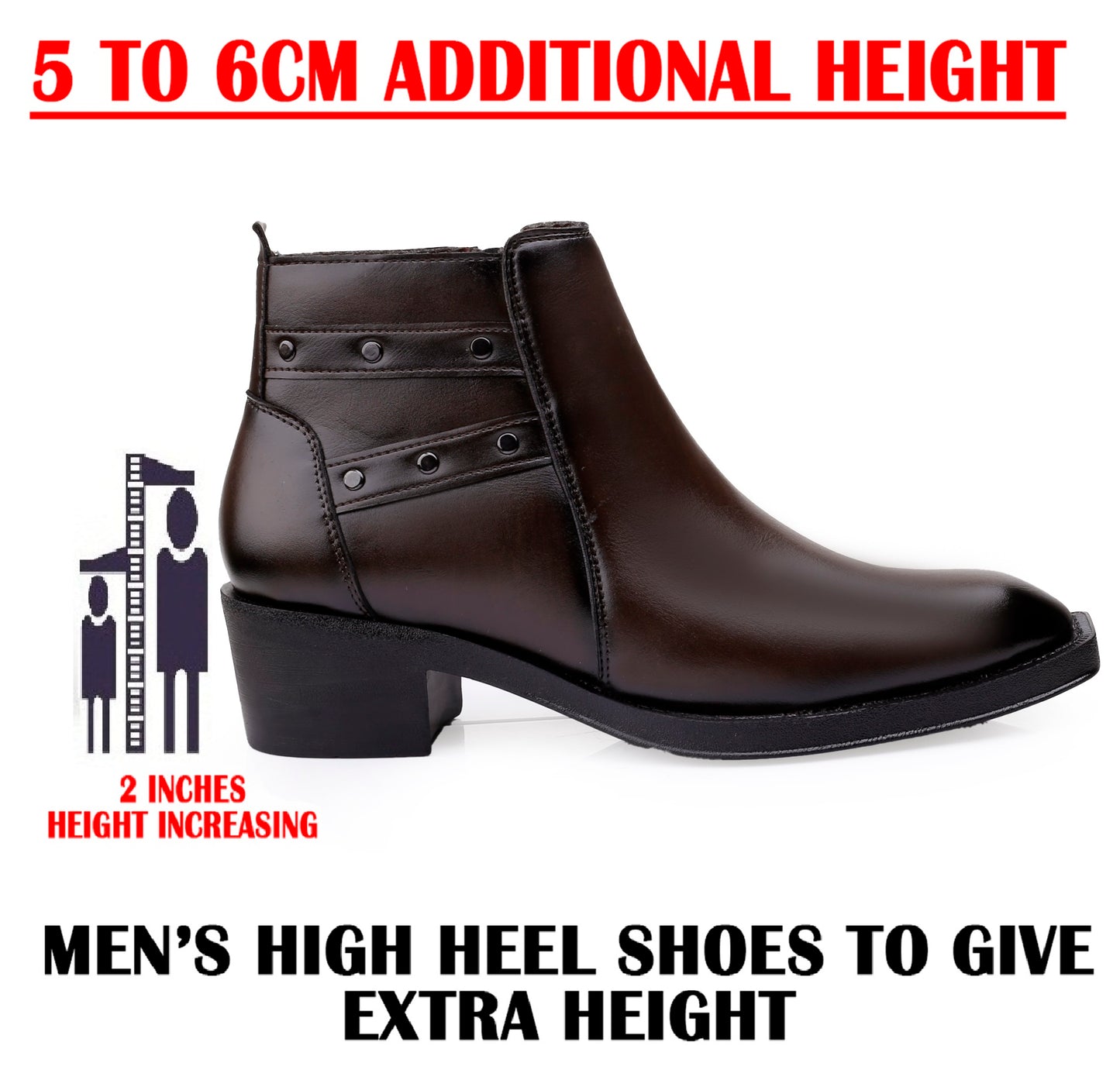 Men's Elevator Boots – 2 Inch Height Increase, Stylish & Comfortable