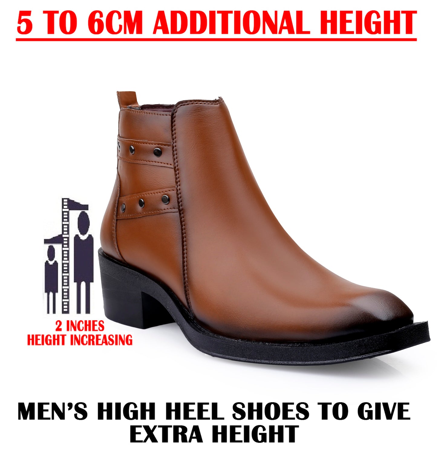 Men's Elevator Boots – 2 Inch Height Increase, Stylish & Comfortable