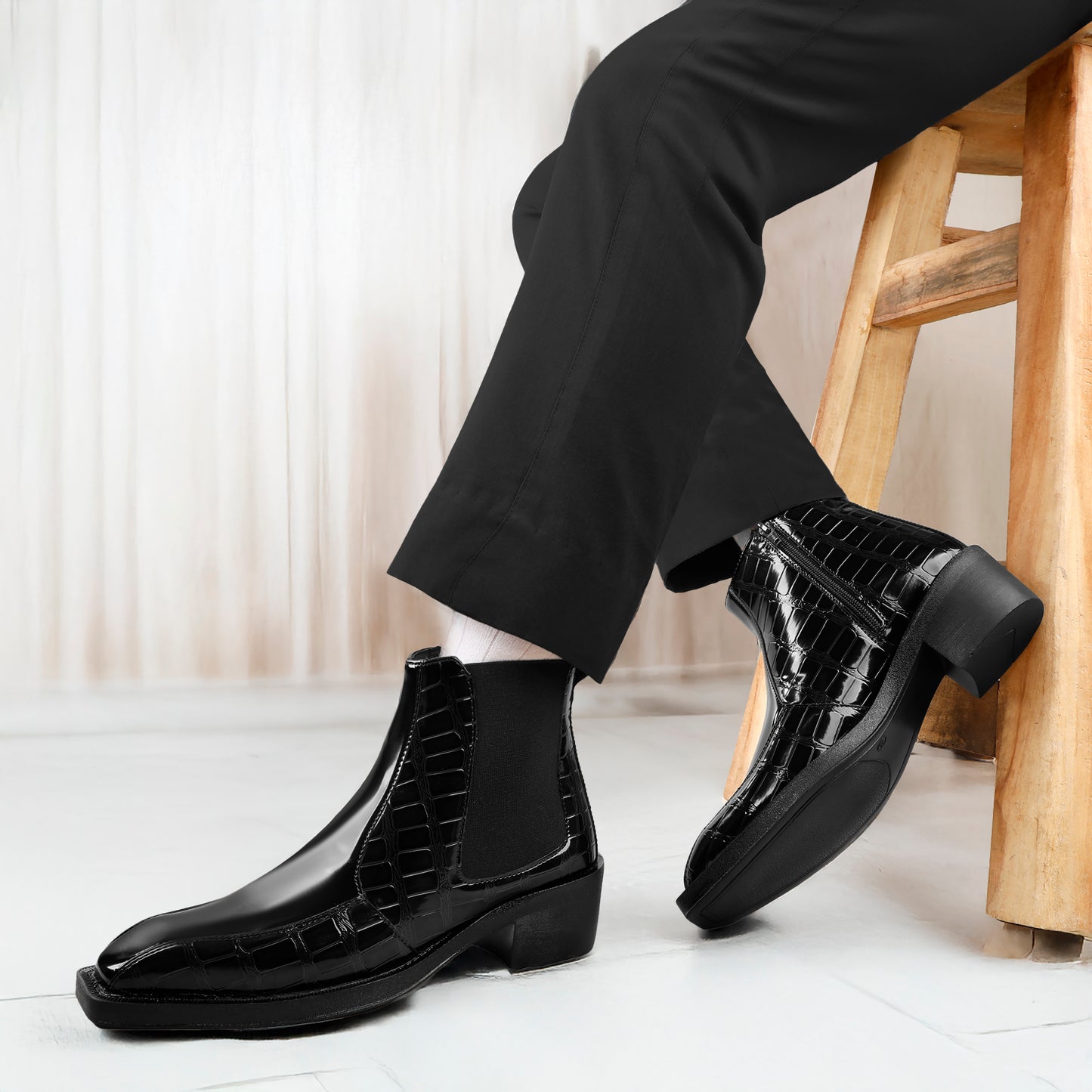 Men’s Elevator Boots – 2 Inches Hidden Lift, Stylish & Comfortable