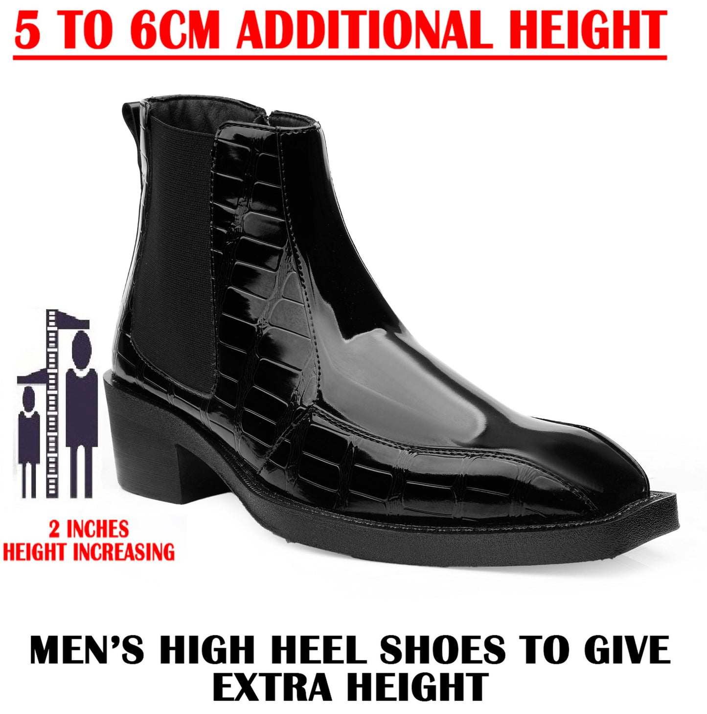 Men’s Elevator Boots – 2 Inches Hidden Lift, Stylish & Comfortable