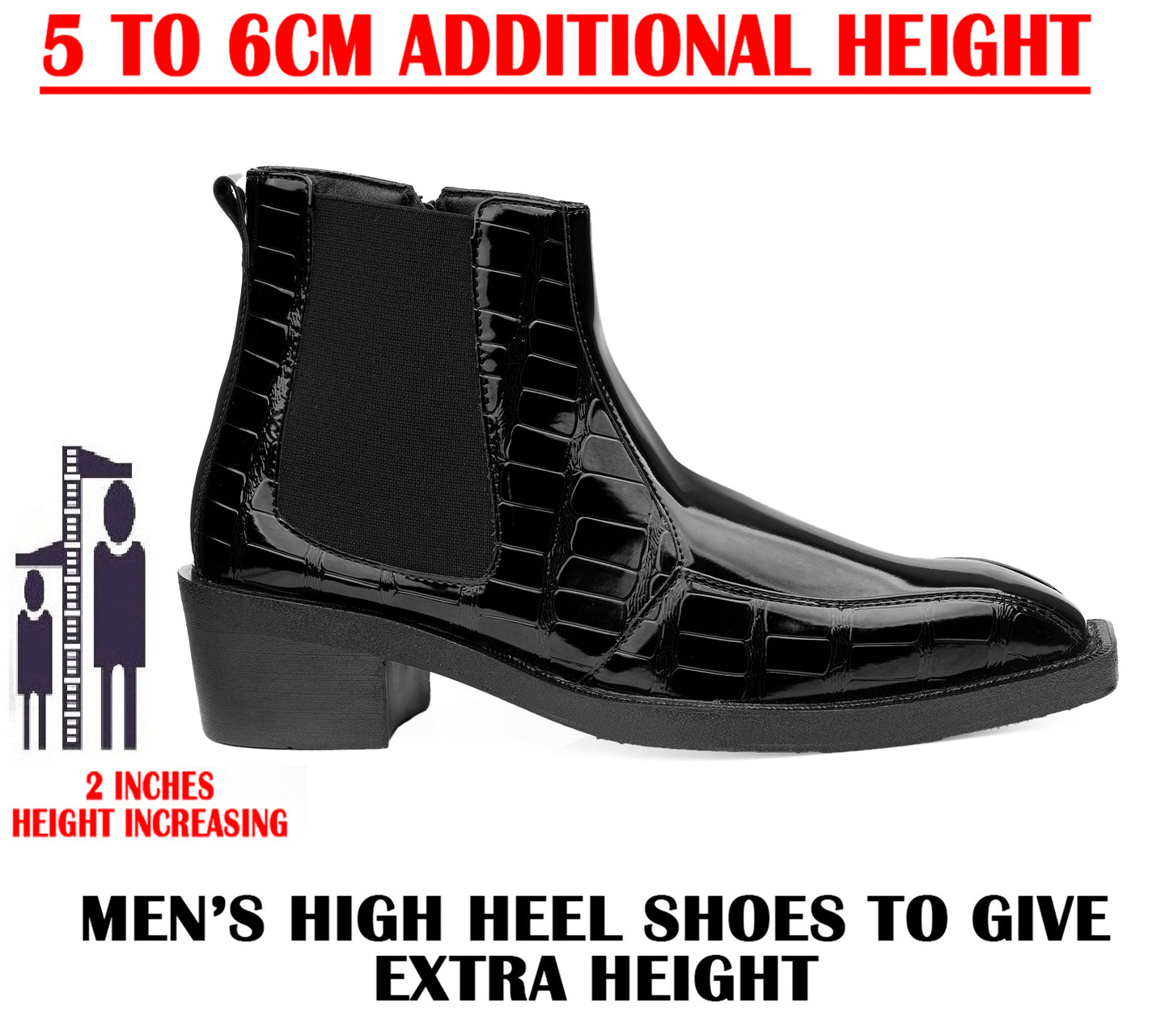 Men’s Elevator Boots – 2 Inches Hidden Lift, Stylish & Comfortable