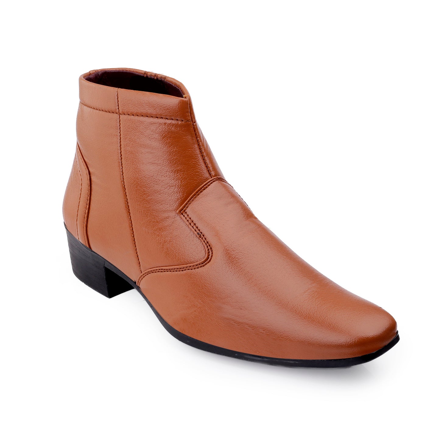 Men’s Sleek Formal Boots with Side Zipper Closure