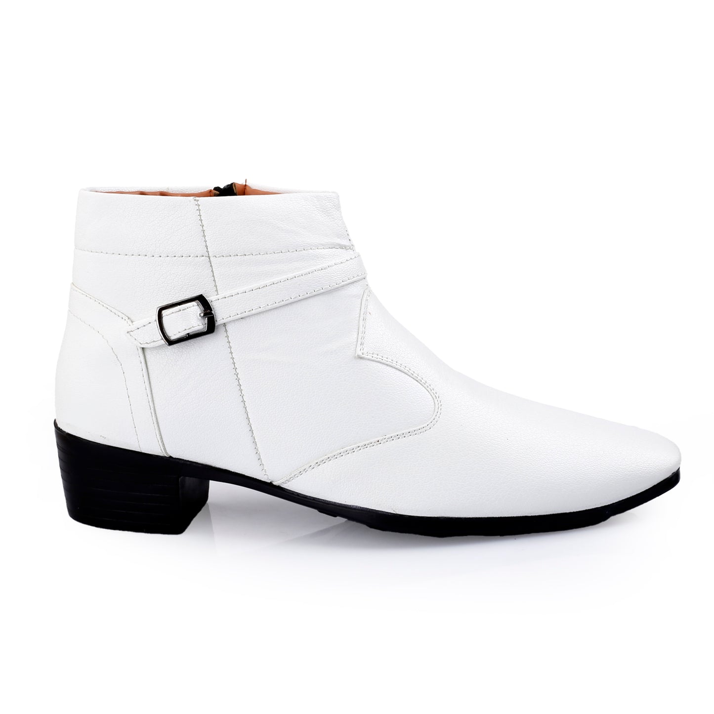 BXXY 2 Inches Height Increasing Ankle Zipper Boots For Men