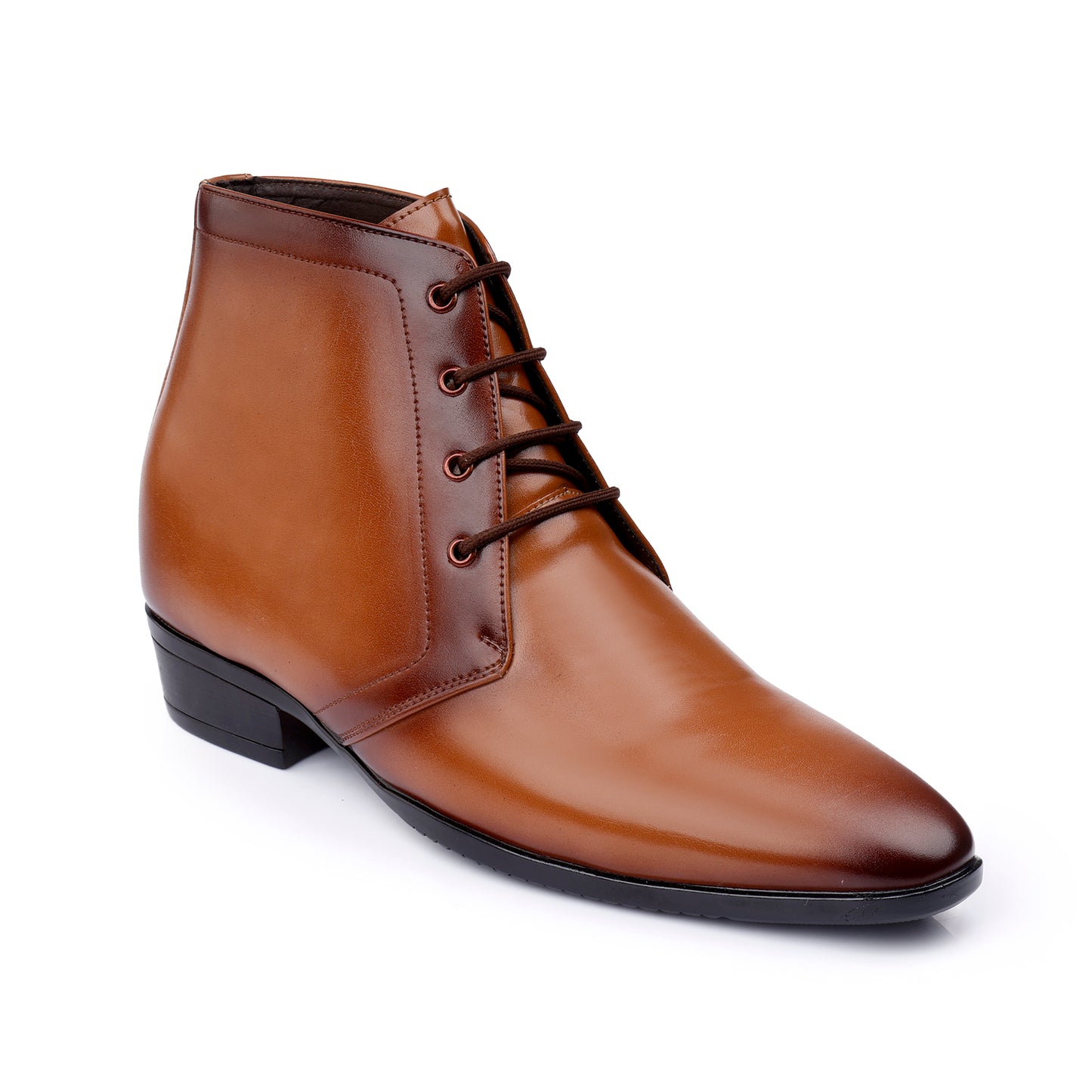 Elegant Lace-Up Elevator Boots – 3.5 Inch Height Boost