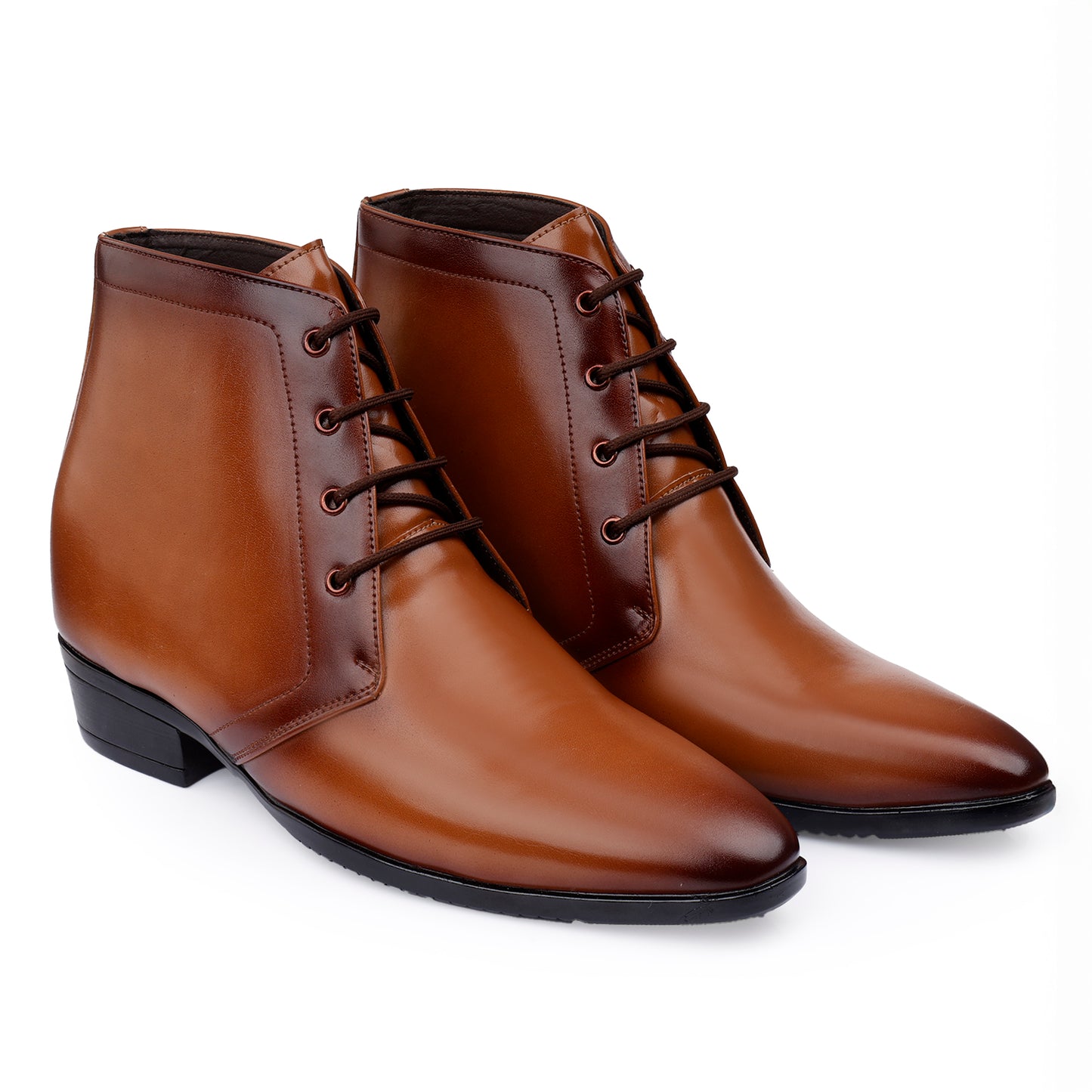 Elegant Lace-Up Elevator Boots – 3.5 Inch Height Boost