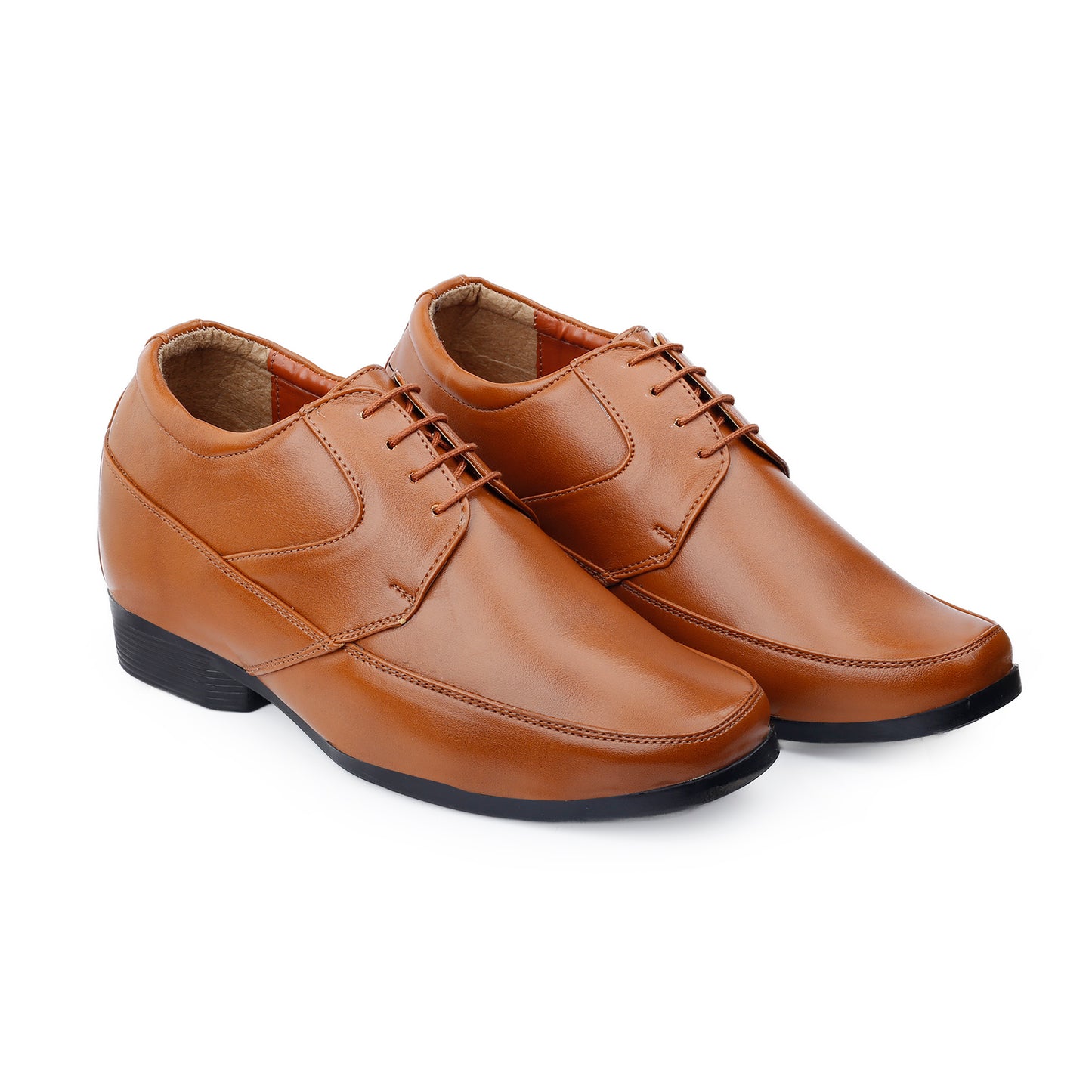 BXXY 9 cm (3 Inch) Hidden Height Increasing Office Wear Lace-Up Formal Shoes