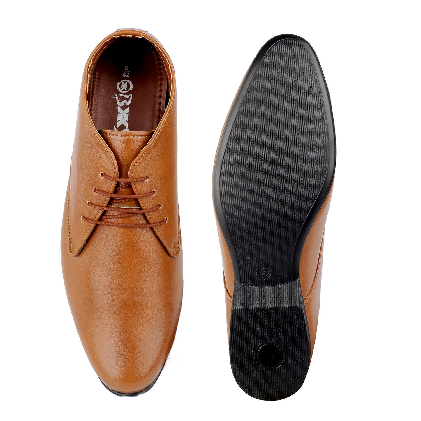 BXXY 9 cm (3.5 Inch) Hidden Height Increasing Lace-Up Derby Shoes