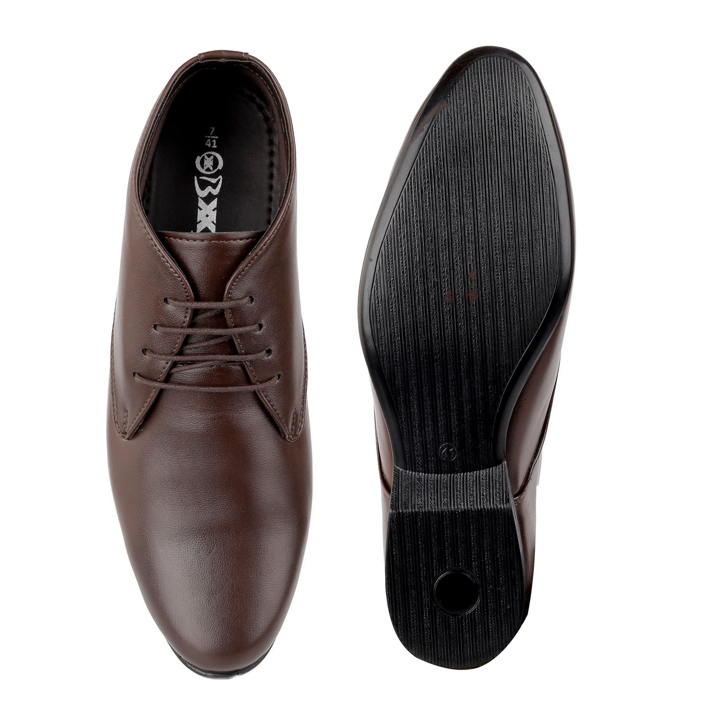 BXXY 9 cm (3.5 Inch) Hidden Height Increasing Lace-Up Derby Shoes