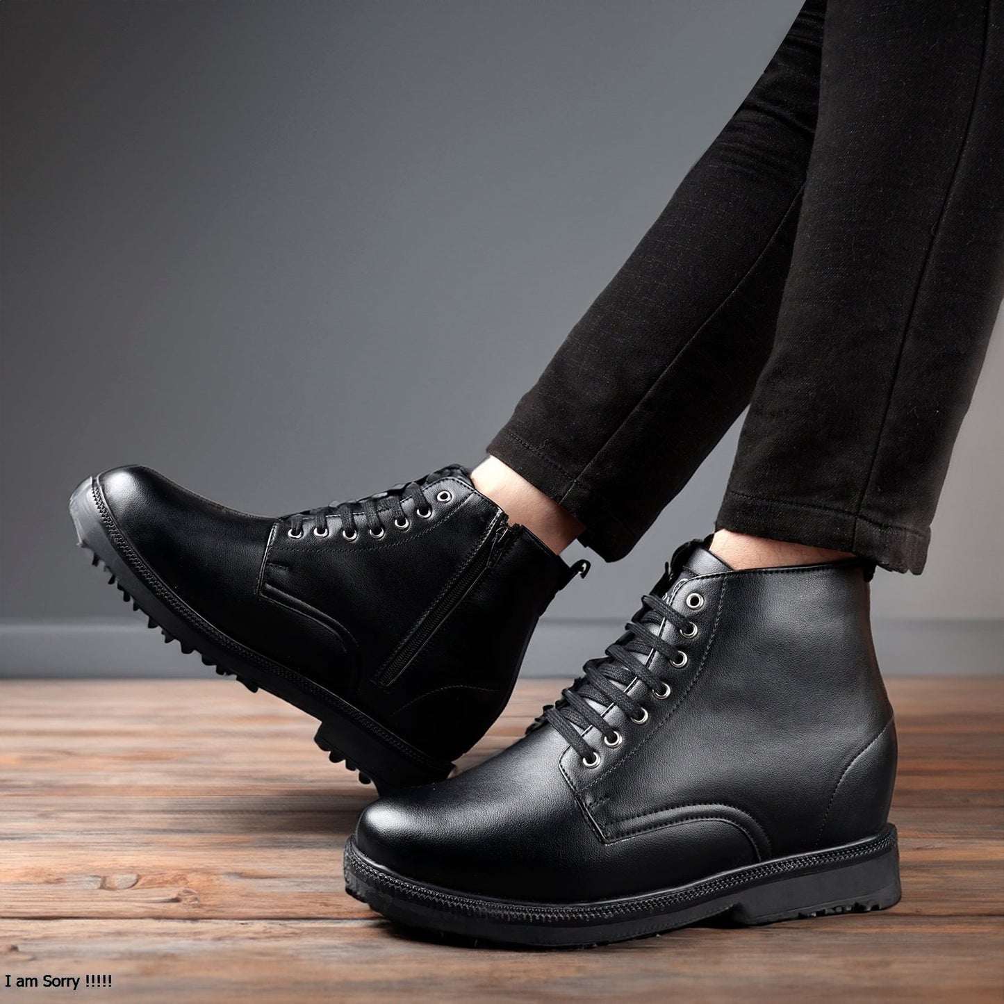 Men's 4 Inch Hidden Height Increasing Boot in Eva Sole