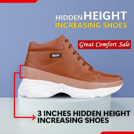Bxxy's 3 Inch Hidden Height Increasing Shoes for Men