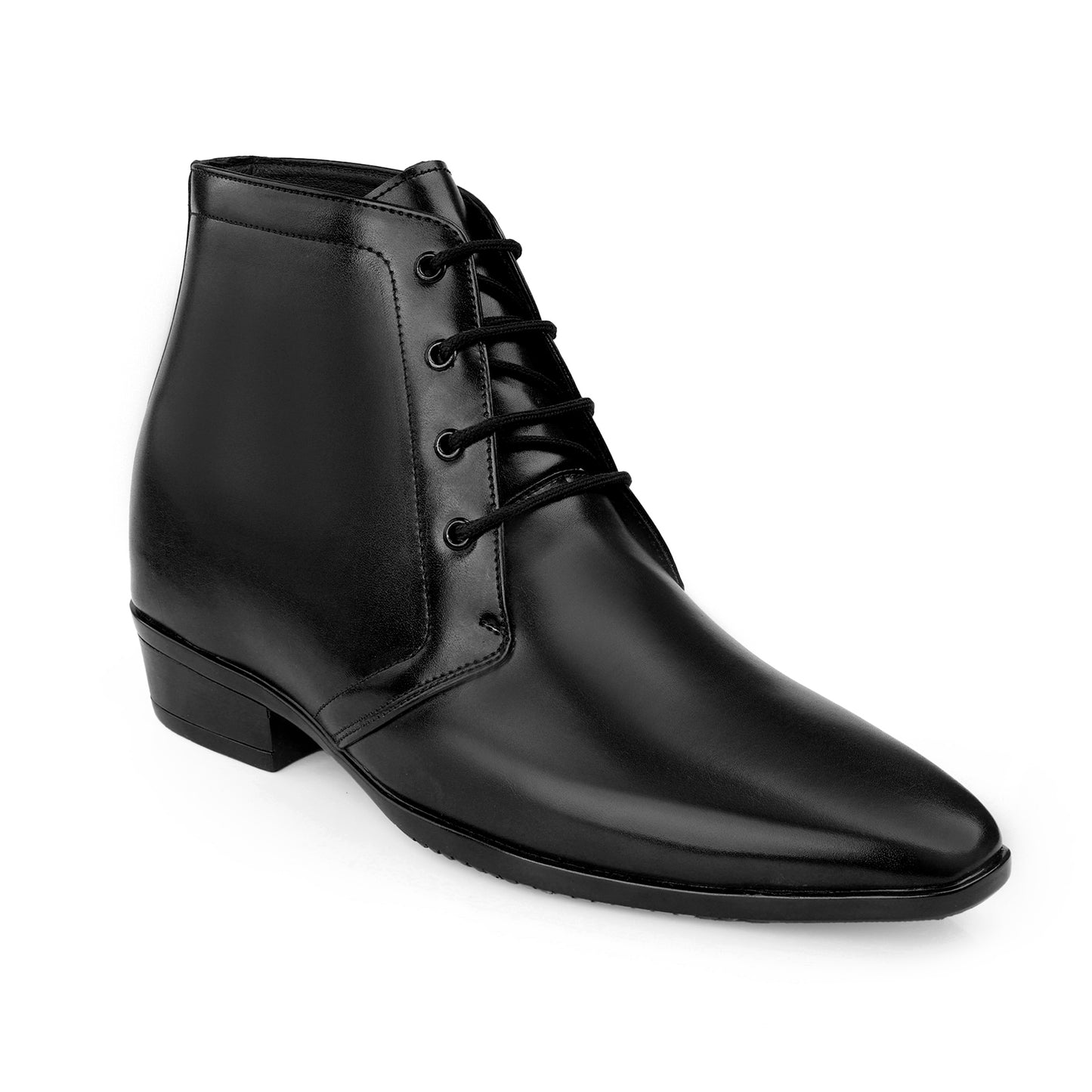 Elegant Lace-Up Elevator Boots – 3.5 Inch Height Boost