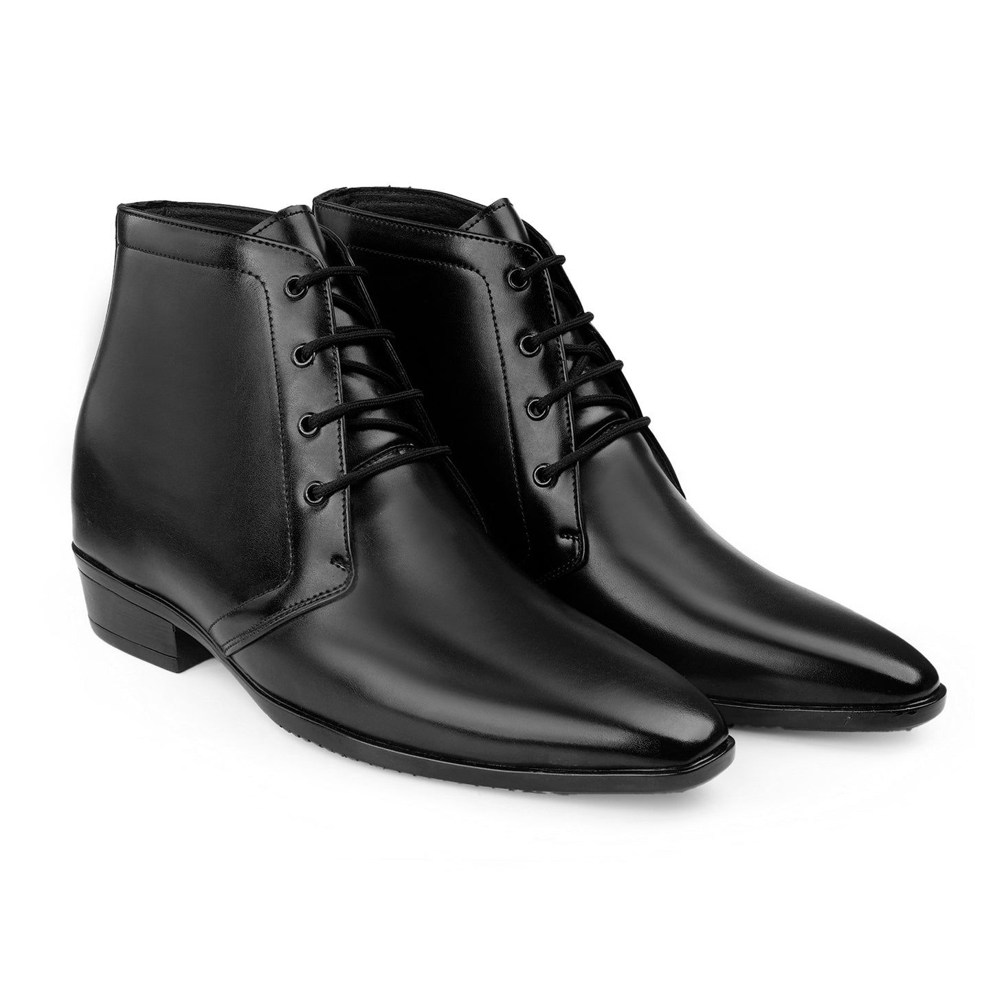Elegant Lace-Up Elevator Boots – 3.5 Inch Height Boost