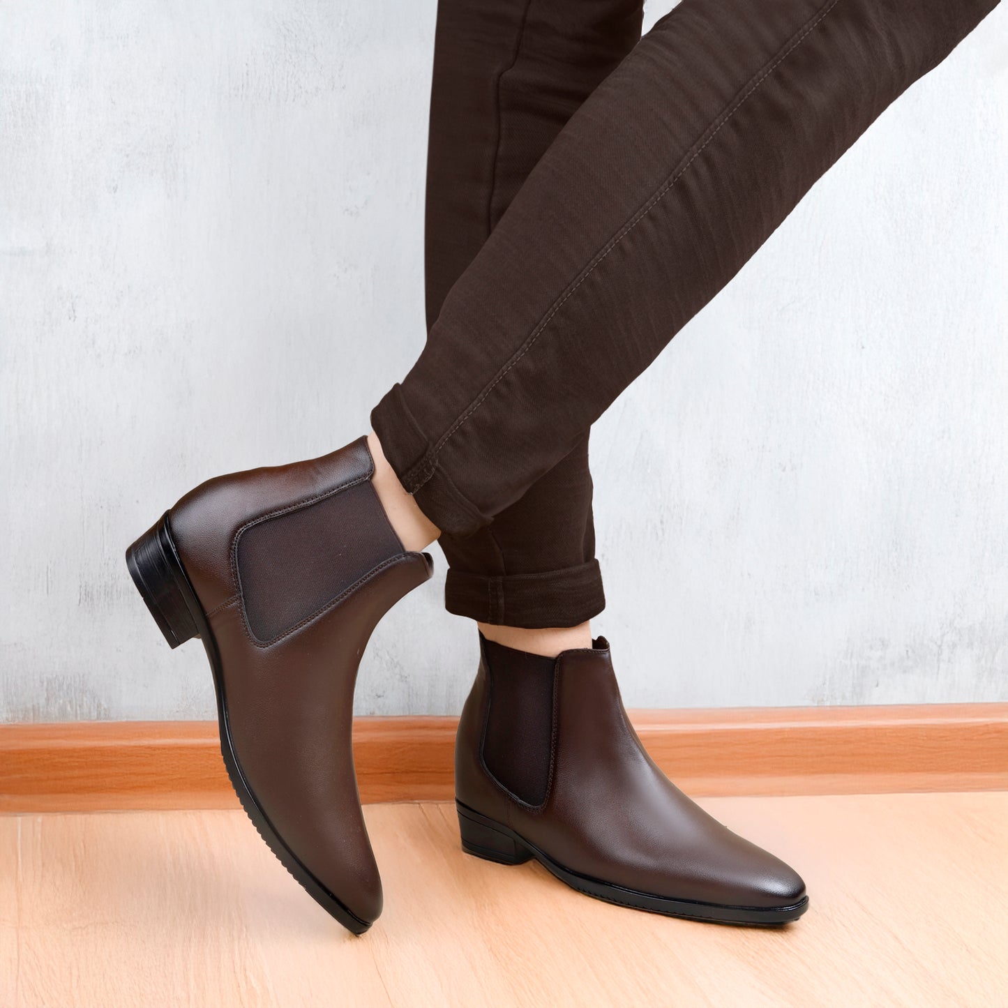 3.5 Inch (9CM) Height Boost- Chelsea Boots for Men