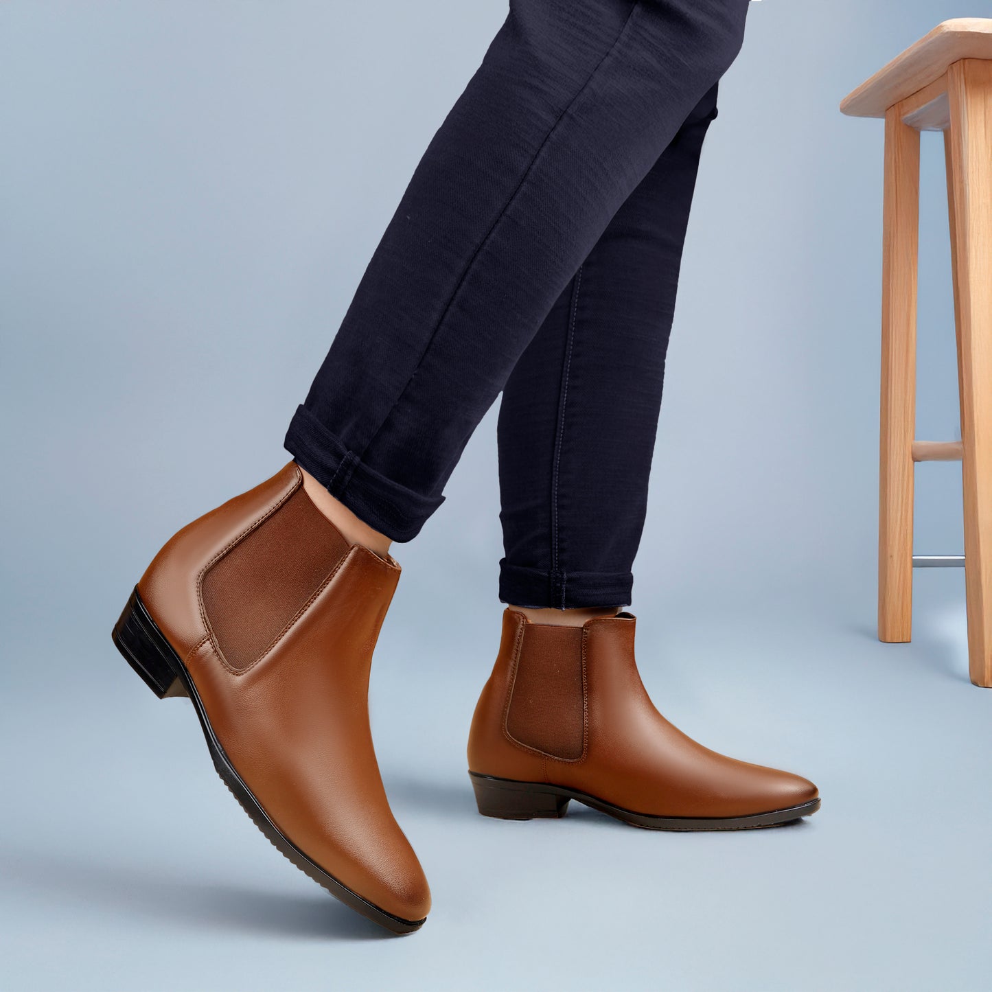 3.5 Inch (9CM) Height Boost- Chelsea Boots for Men