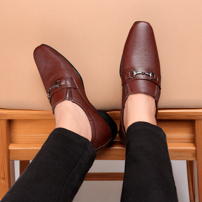 BXXY Men's Formal Height Increasing Slip-On Buckle Shoes