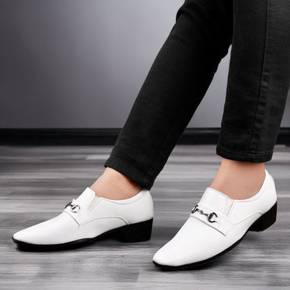 BXXY Men's Formal Height Increasing Slip-On Buckle Shoes