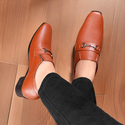 BXXY Men's Formal Height Increasing Slip-On Buckle Shoes