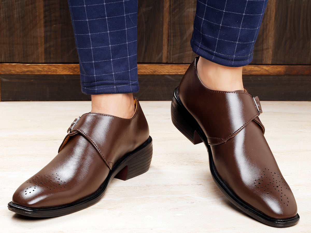 Bxxy's Stylish Monk Strap Trendy Height Increasing Moccasins