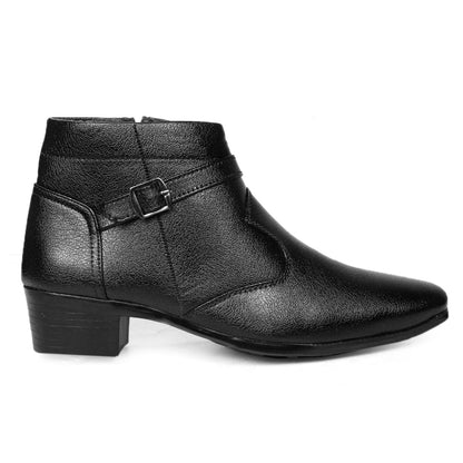 BXXY 2 Inches Height Increasing Ankle Zipper Boots For Men