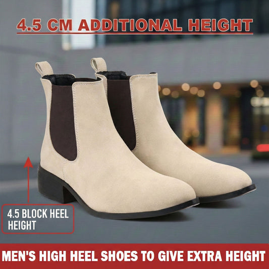 Men’s 4.5cm Heel Height Boots – Stylish Elevation with All-Day Comfort