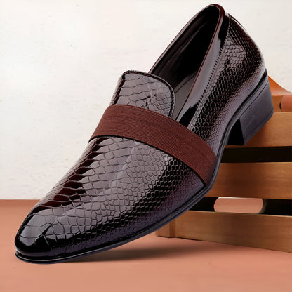 "Stylish Men’s Dress Loafers – Patent Finish