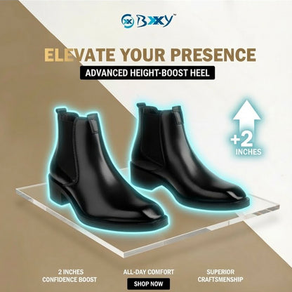 Men’s Elevated Style Boots – 2 Inches Rise, Premium Finish