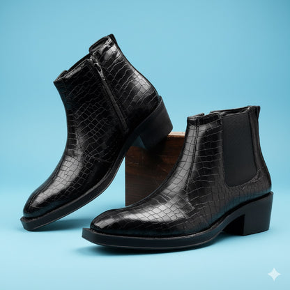 Men’s 2 Inch Heel Height Boots – Stylish Elevation with Comfort