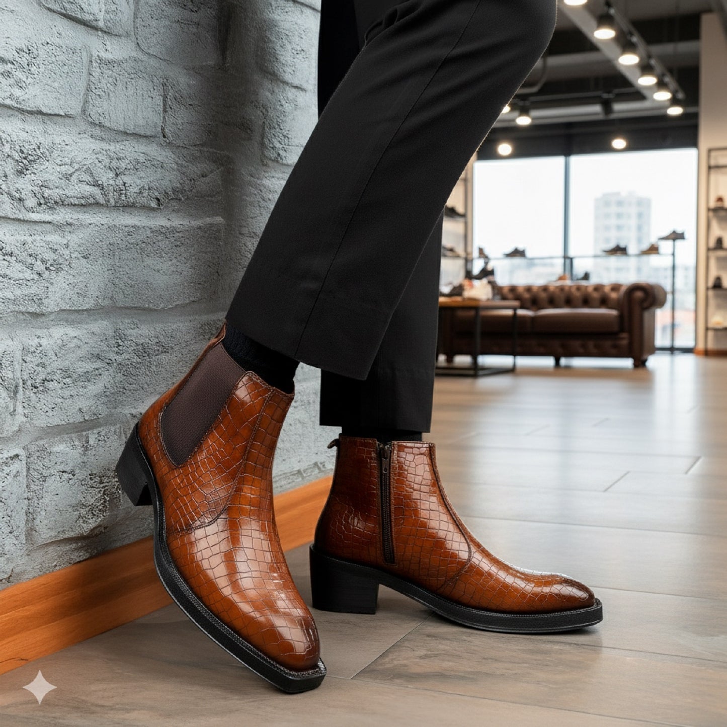 Men’s 2 Inch Heel Height Boots – Stylish Elevation with Comfort