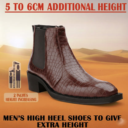 Men’s 2 Inch Heel Height Boots – Stylish Elevation with Comfort