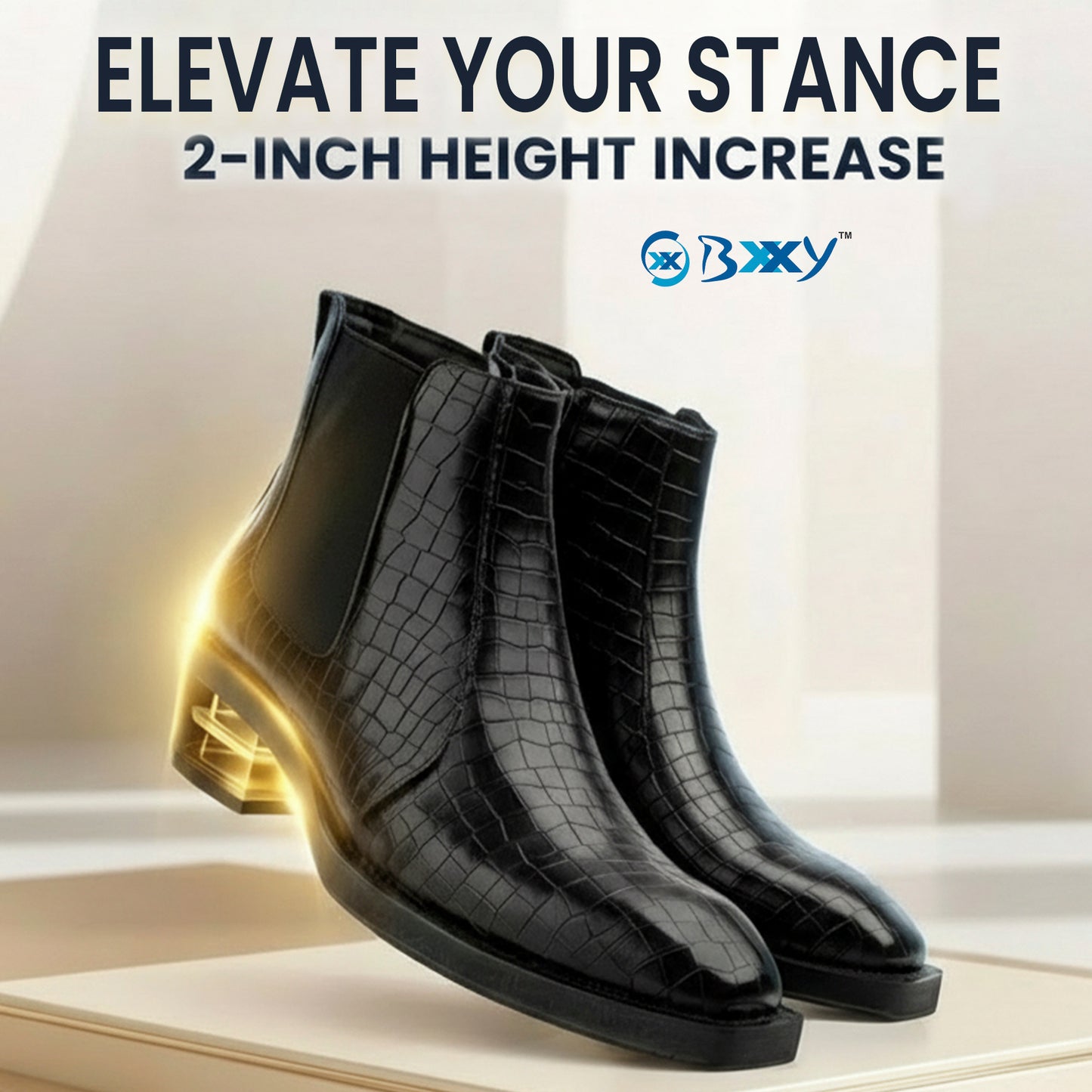 Men’s 2 Inch Heel Height Boots – Stylish Elevation with Comfort