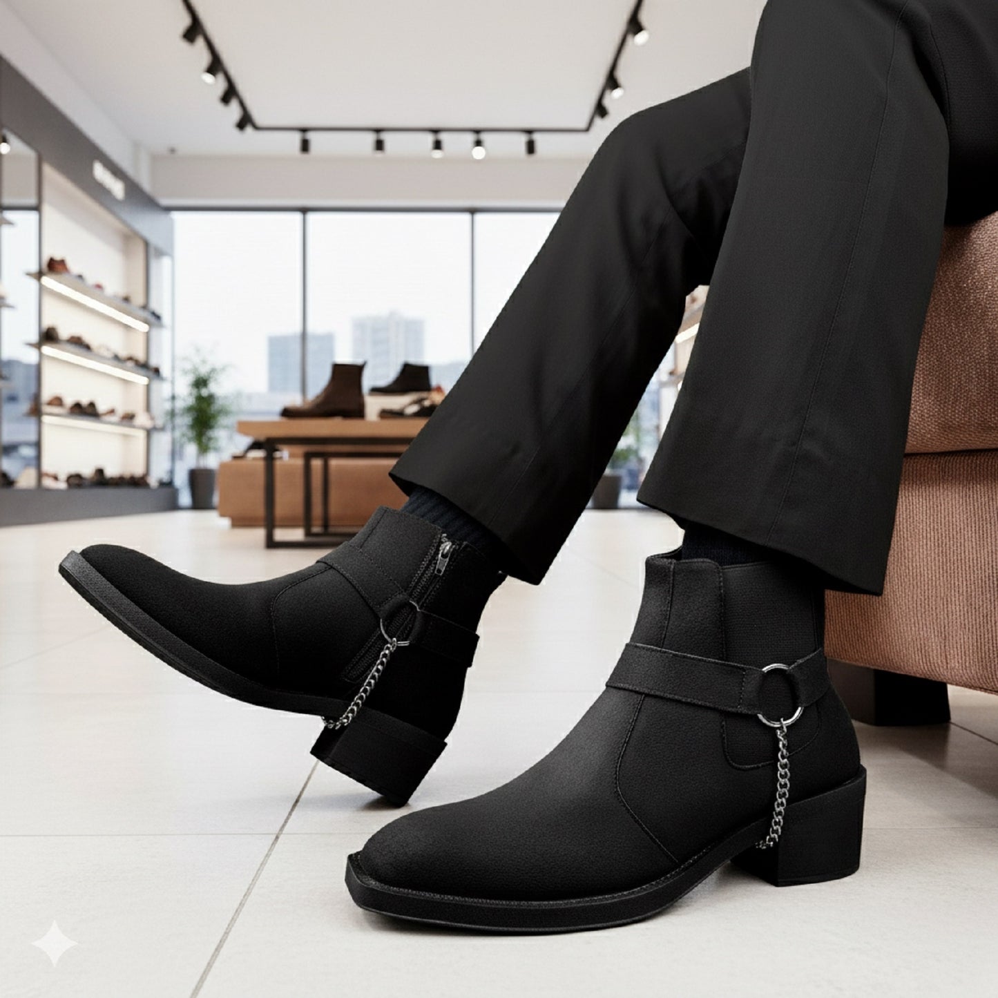Men’s 5–6 CM Height Boosting Premium Elevator Boots