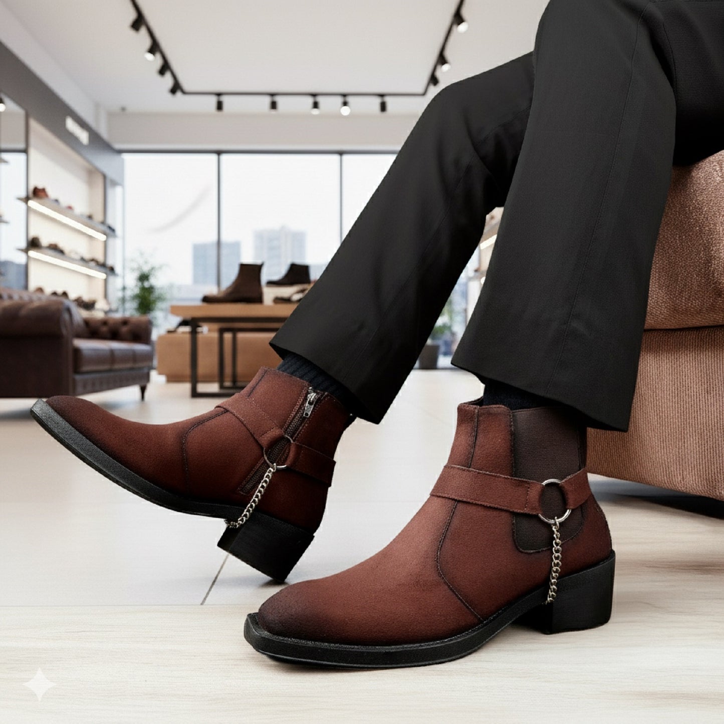 Men’s 5–6 CM Height Boosting Premium Elevator Boots