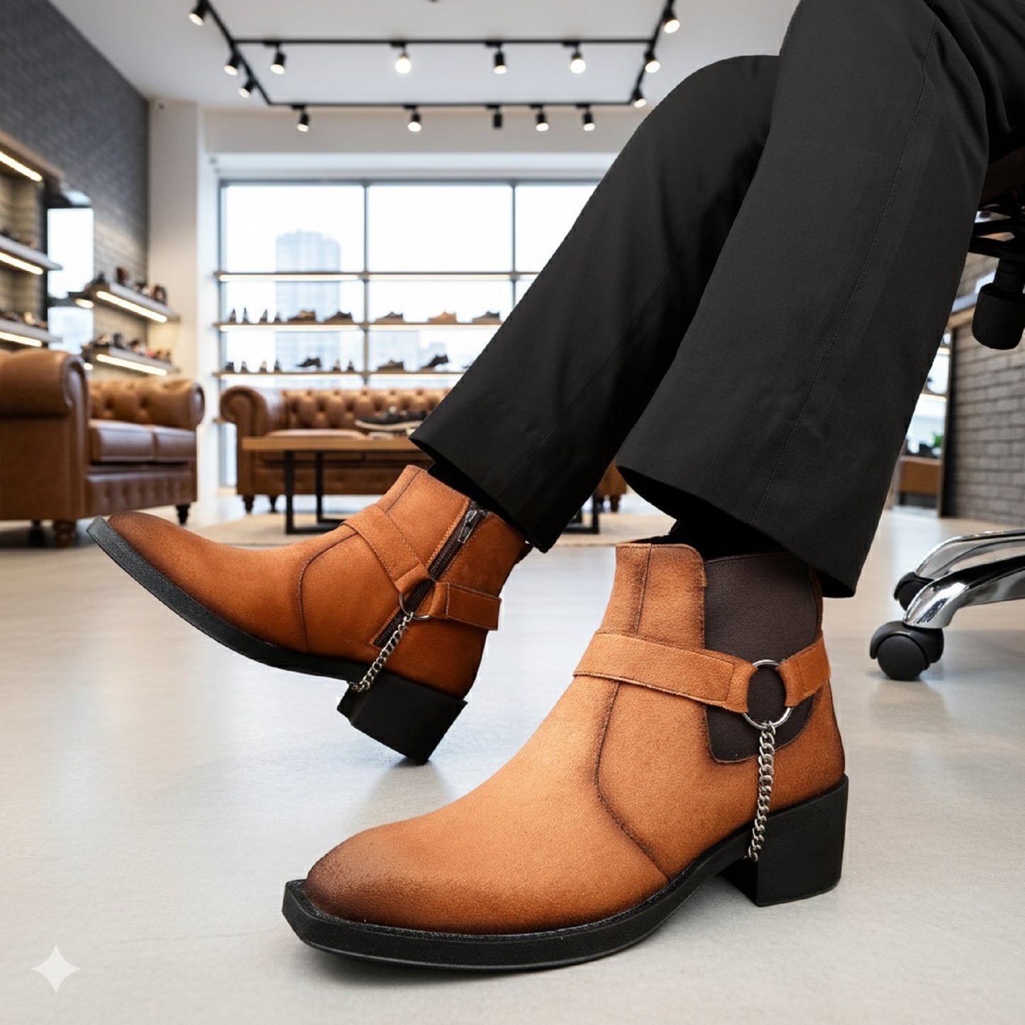 Men’s 5–6 CM Height Boosting Premium Elevator Boots