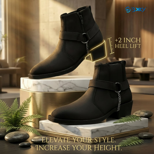 Men’s 5–6 CM Height Boosting Premium Elevator Boots