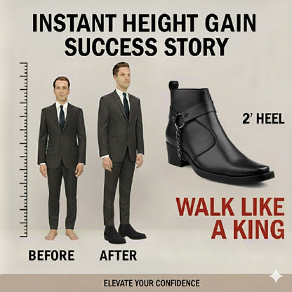 Stylish 2-Inch Heel Height Elevator Boots – Boost Confidence & Comfort