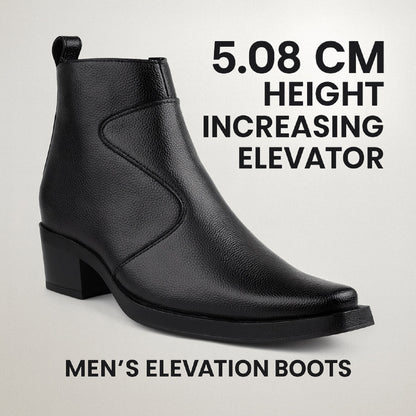 Men’s 2-Inch Hidden Heel Height Increasing Boots – Stylish & Comfortable