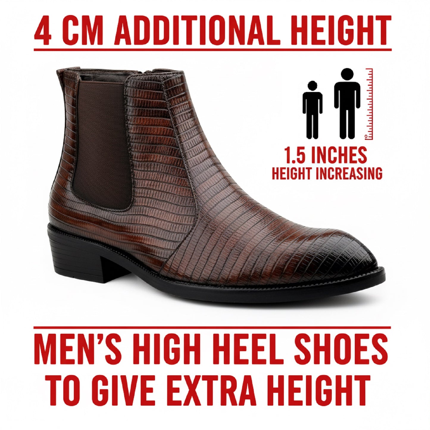 Classic 2-Inch Height Boost Boots for Men