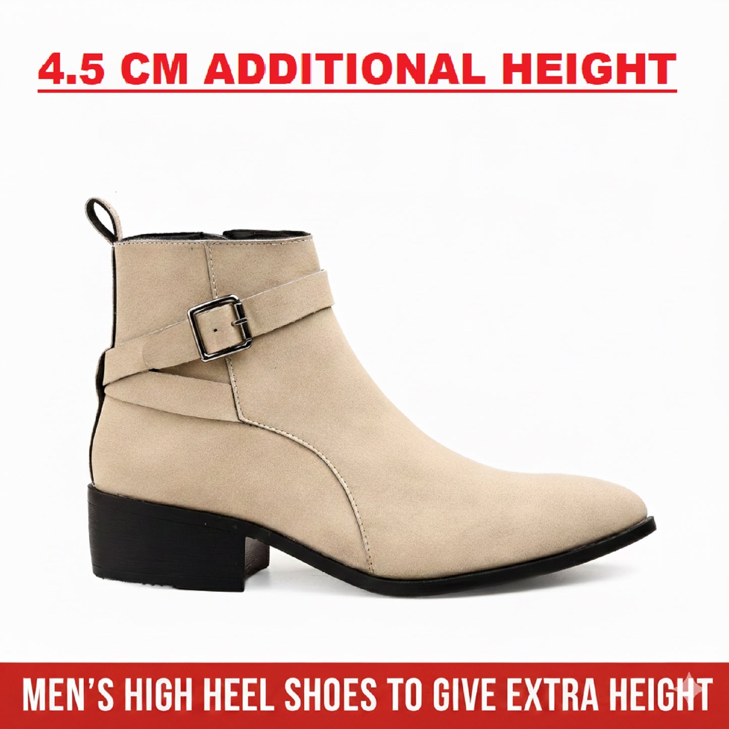 Men’s Elevator Boots with 4.5 cm Discreet Height Increase