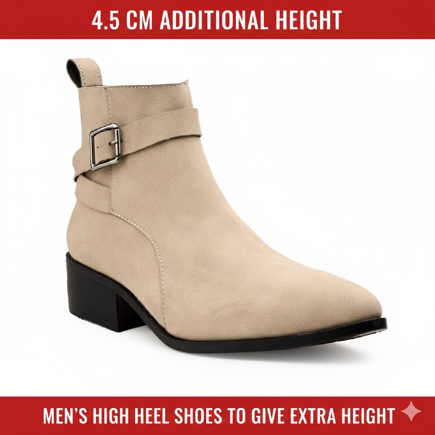 Men’s Elevator Boots with 4.5 cm Discreet Height Increase