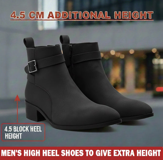 Men’s Elevator Boots – 4.5 CM Height Increase | Premium Stylish Ankle Shoes