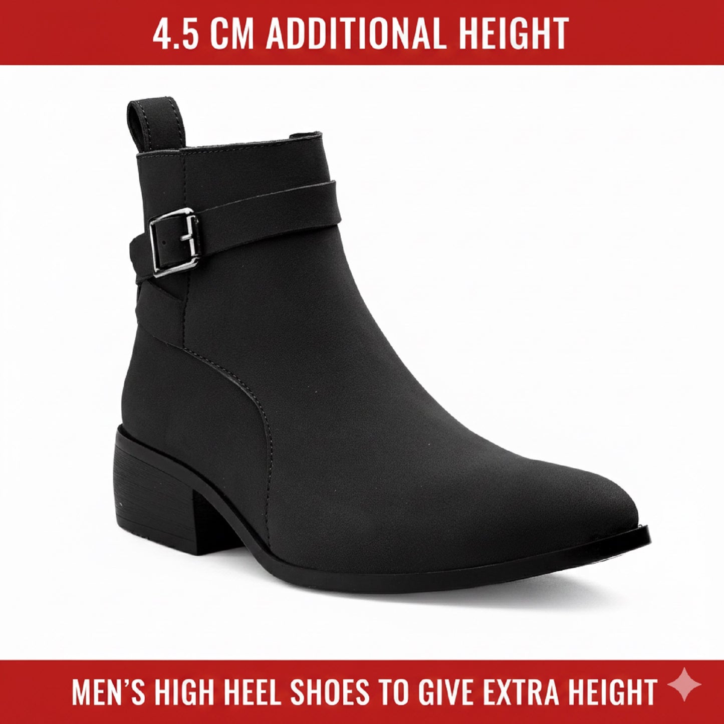 Men’s Elevator Boots with 4.5 cm Discreet Height Increase