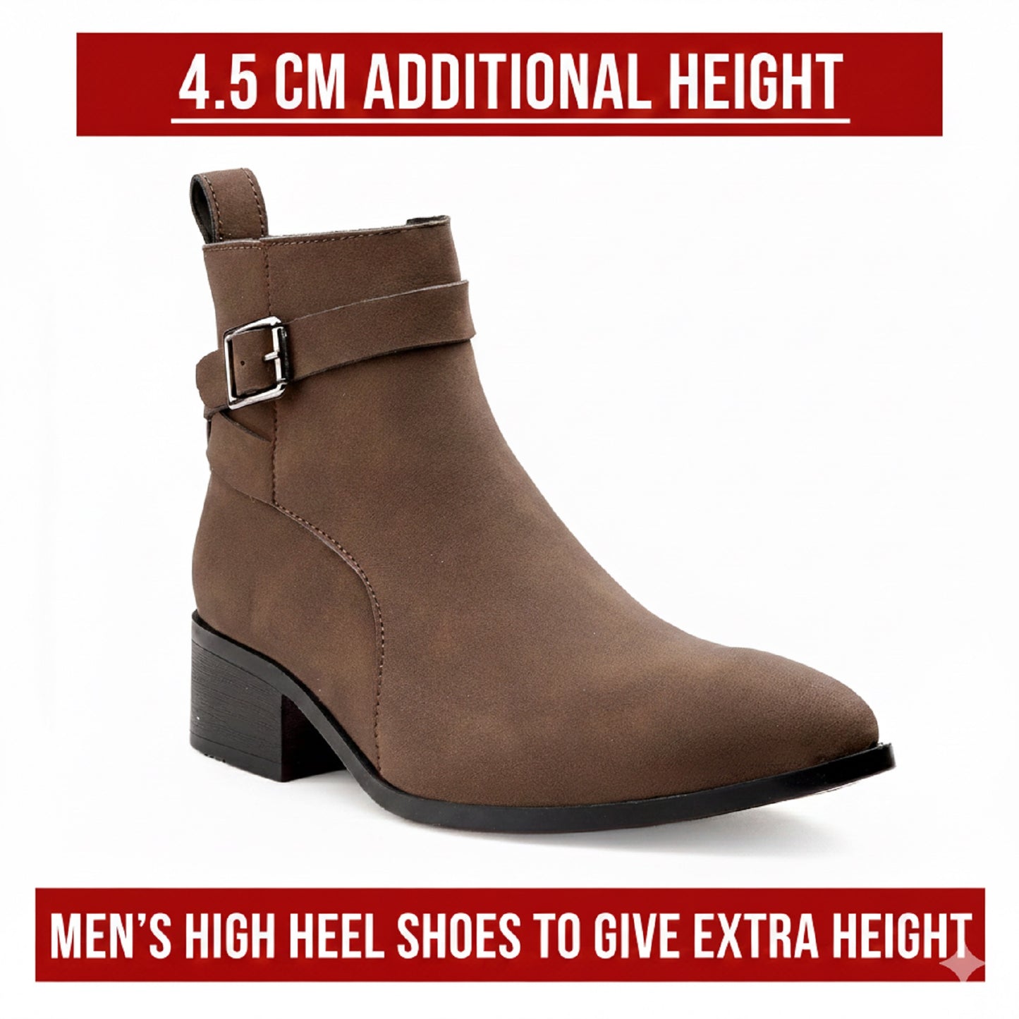 Men’s Elevator Boots with 4.5 cm Discreet Height Increase